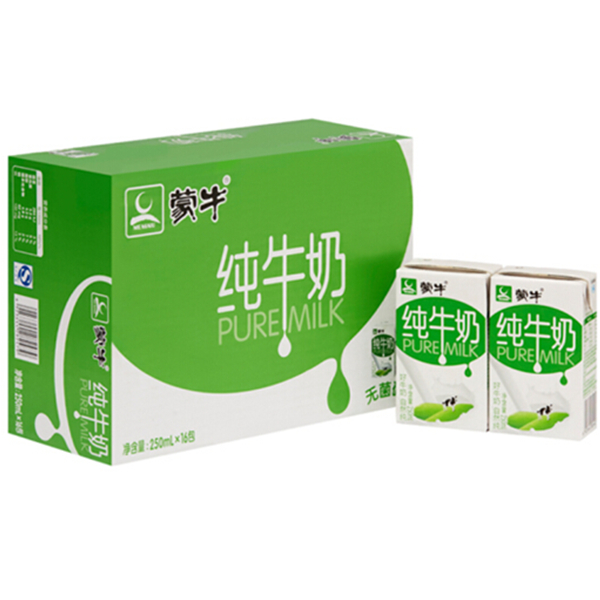 618狂欢！蒙牛纯牛奶PURE MILK 250ml*16盒