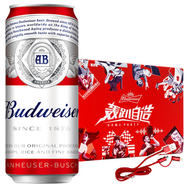 618狂欢！百威轰趴特别版啤酒500ml*12听装