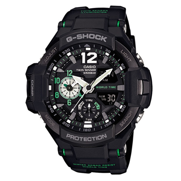 狂欢618！卡西欧(CASIO)罗盘温度计GA-1000系列防水运动男表