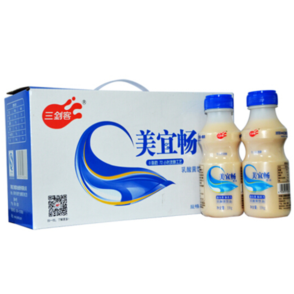 狂欢返场！三剑客美宜畅乳酸菌牛奶饮品338ml*10