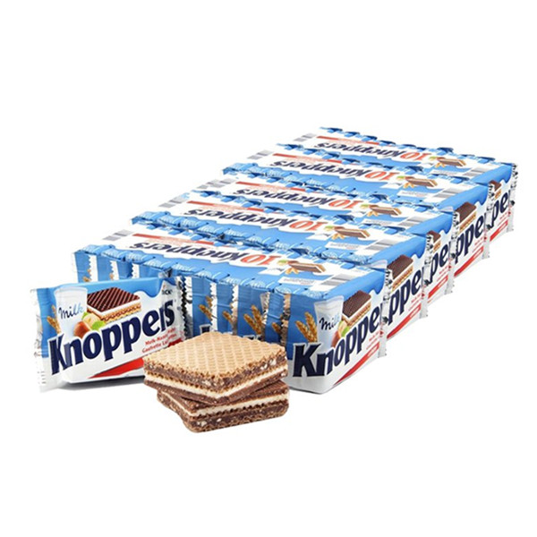 香脆好吃！Knoppers牛奶榛子巧克力威化饼干50包