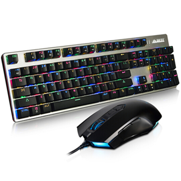 办公娱乐！黑爵守望者全彩RGB游戏机械键鼠套装