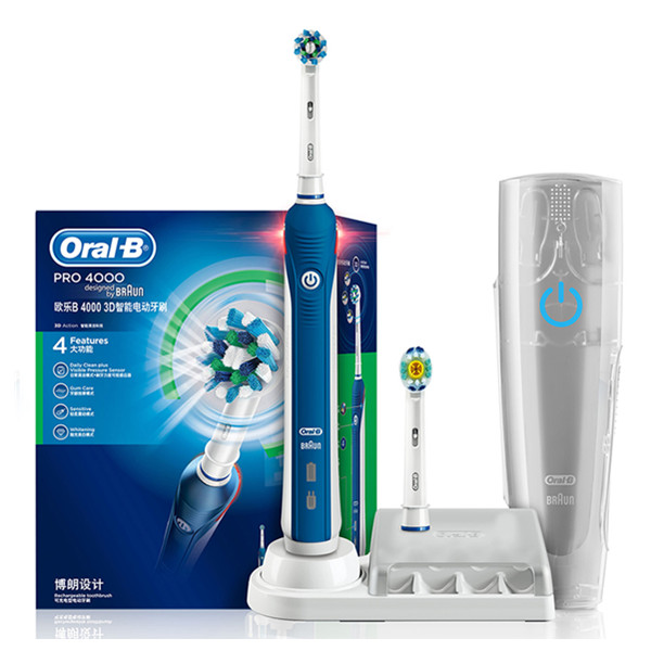 声波智能！博朗（Braun）欧乐B 4000 3D声波智能电动牙刷