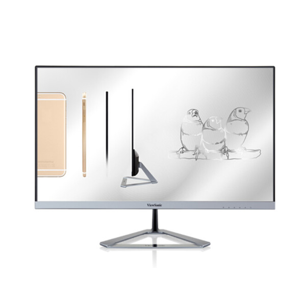 纤薄设计！优派AH-IPS屏 爱眼不闪电脑显示器VX2276-smhd