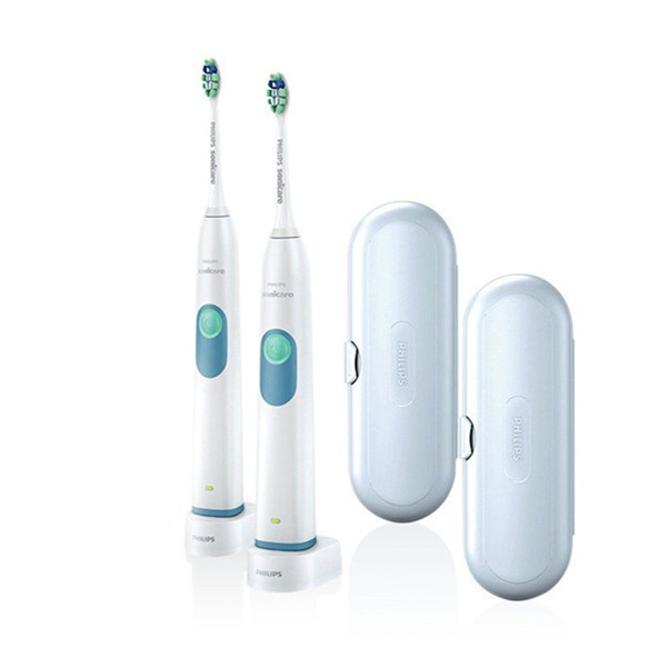 高级清洁！PHILIPS飞利浦二代声波电动牙刷2支装HX6253