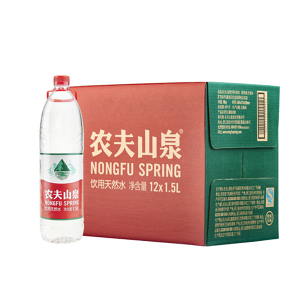 白菜价！农夫山泉 饮用天然水1.5L 1*12瓶