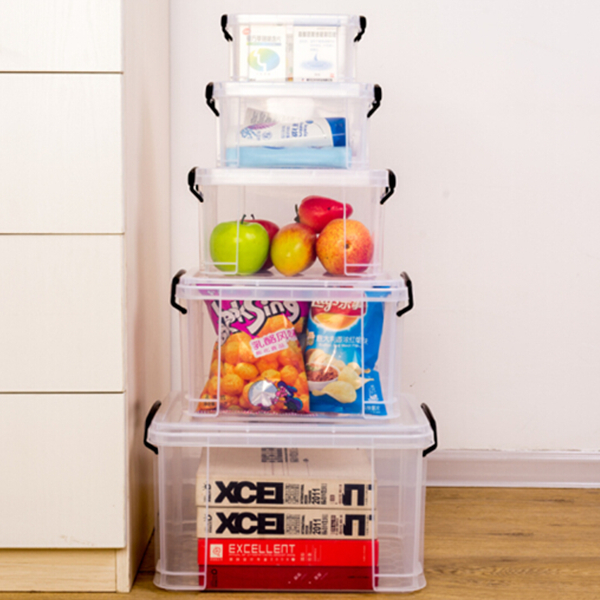 多用途！百草园塑料整理箱收纳箱5个装