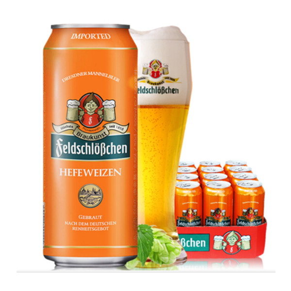 超值划算！费尔德堡 小麦白啤酒 500ml*24听装
