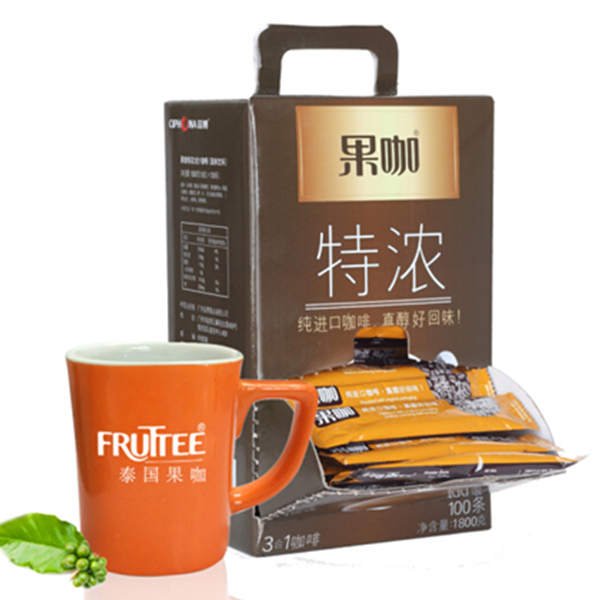 真醇好味！果咖特浓咖啡三合一速溶咖啡1800克