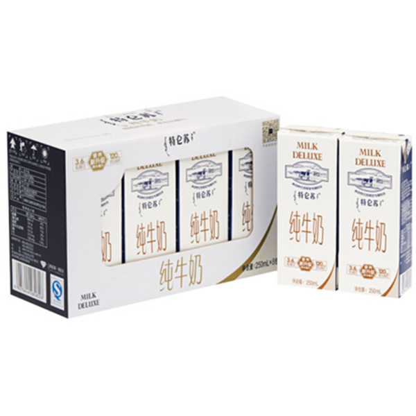 品质牛奶！蒙牛特仑苏纯牛奶250ml*8轻享装