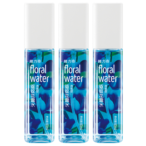 持久驱蚊！隆力奇驱蚊花露水60ml*3