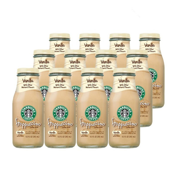 顺滑醇香！STARBUCKS星巴克星冰乐香草味281毫升/瓶*12瓶