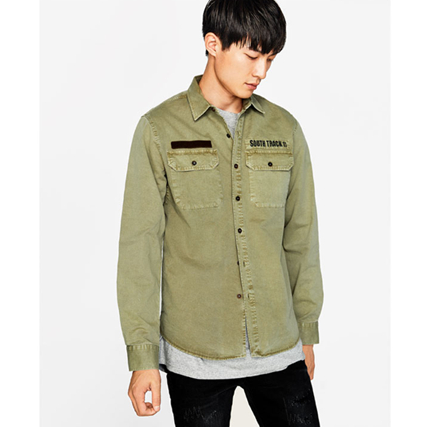 型男必备！ZARA男装军风衬衫式外套06706462505