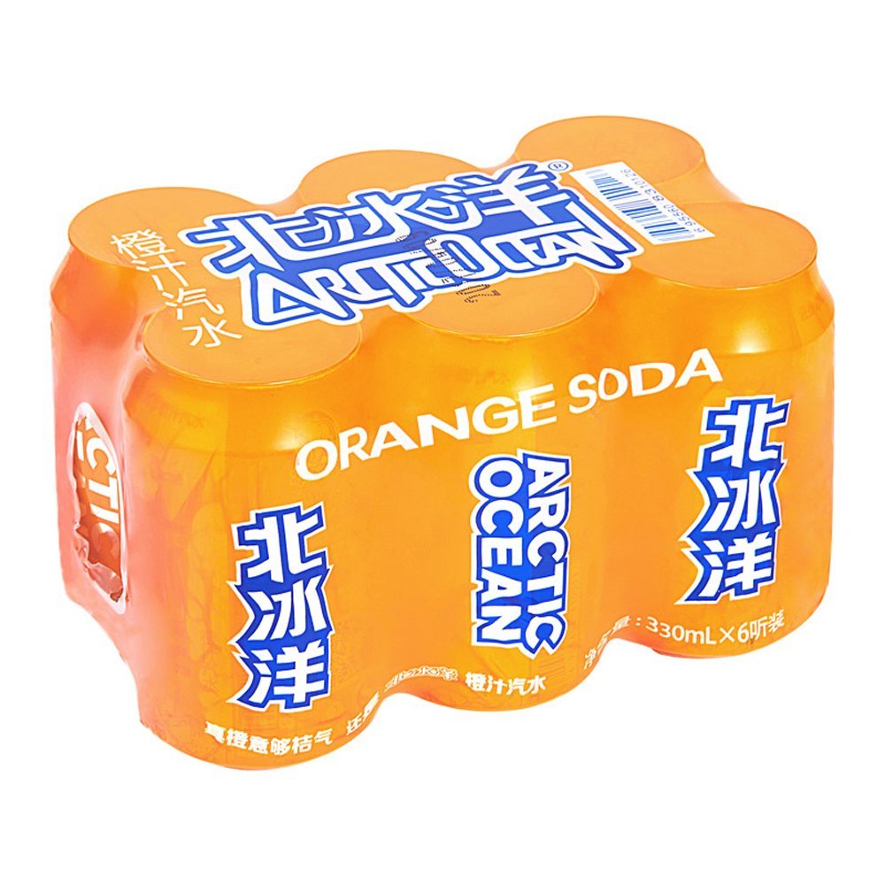 纯正浓郁！ARCTICOCEAN 北冰洋 橙汁汽水330ml*6