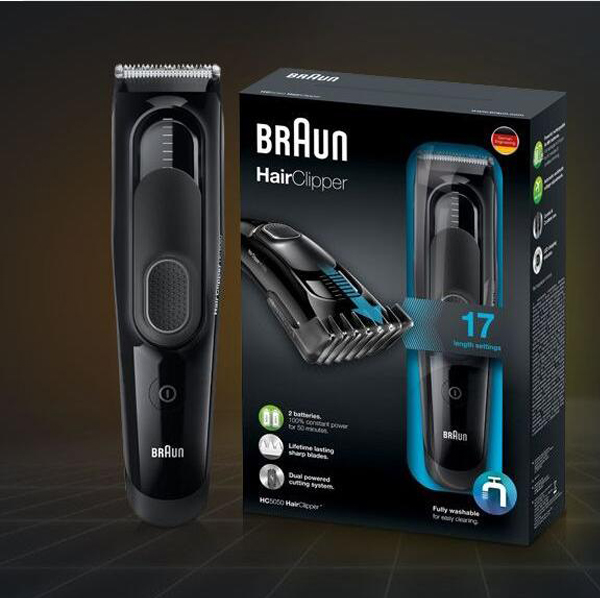 全身水洗！BRAUN 博朗 理发器 HC5050 黑色
