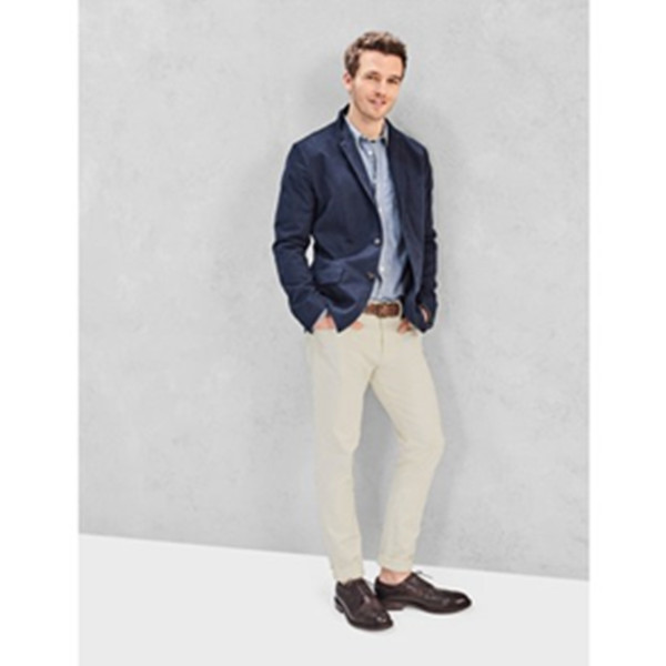 舒适百搭！Gap男装 纯色全棉时尚休闲裤142398 W