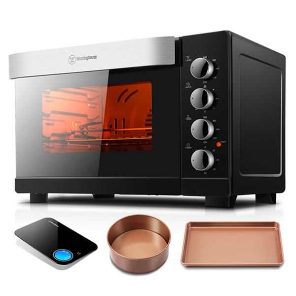 家居实用！美国西屋（Westinghouse）40升L风机转叉家用电烤箱