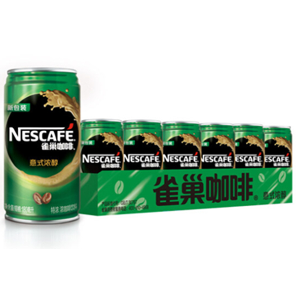 经典口味！雀巢特浓咖啡180ml*24听整箱