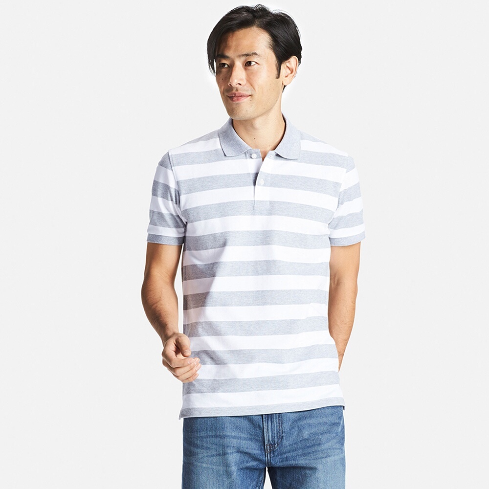 时尚条纹！UNIQLO优衣库快干横条POLO衫(短袖)193635