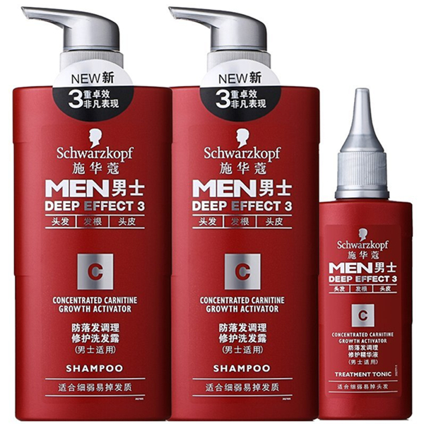 活力秀发！Schwarzkopf施华蔻男士防落发调理修护套装