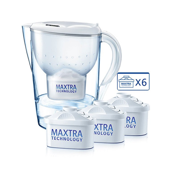 放心喝水！BRITA碧然德Marella系列滤水壶2.4升（1壶6芯）