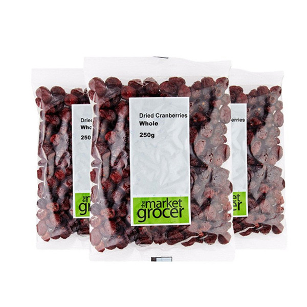 自然健康！the market grocer天然精制蔓越莓干250克/袋*3袋装