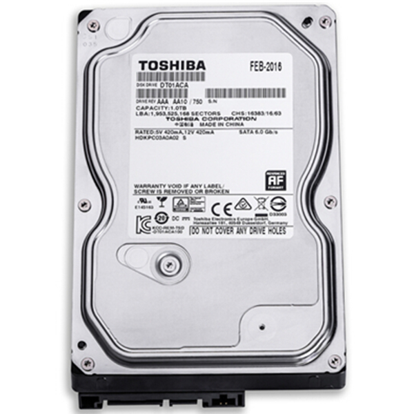 高性价比！东芝1TB 7200转32M SATA3台式机硬盘DT01ACA100