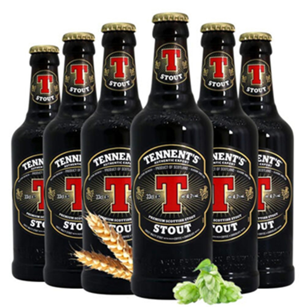 清淡果味！Tennent替牌黑啤酒组合装330ml*6瓶