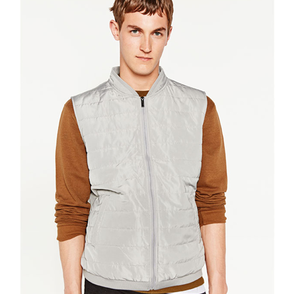 型男佳品！ZARA男装绗缝款马甲03918302802