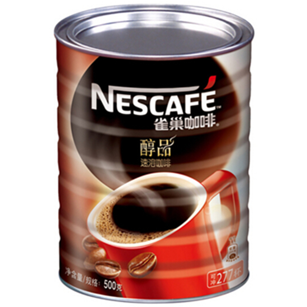 醇厚原香！Nestle雀巢咖啡醇品黑咖啡罐装500g
