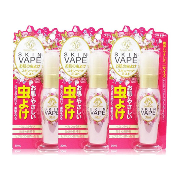 有效驱蚊！Fumakilla Skin Vape驱蚊喷雾花香味30毫升*3瓶