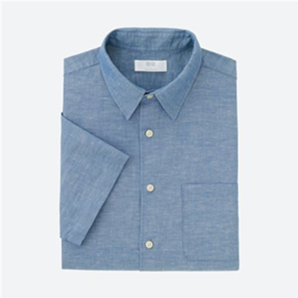 多色可选！优衣库男装麻棉衬衫(短袖)183598