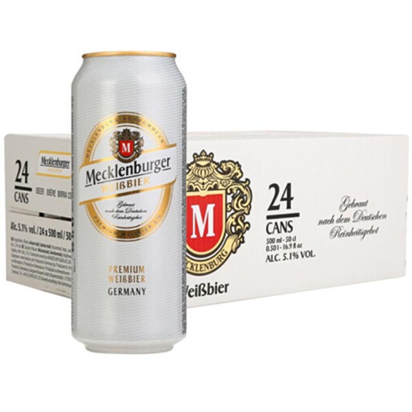 清凉一夏！梅克伦堡小麦啤酒500ml*24整箱装