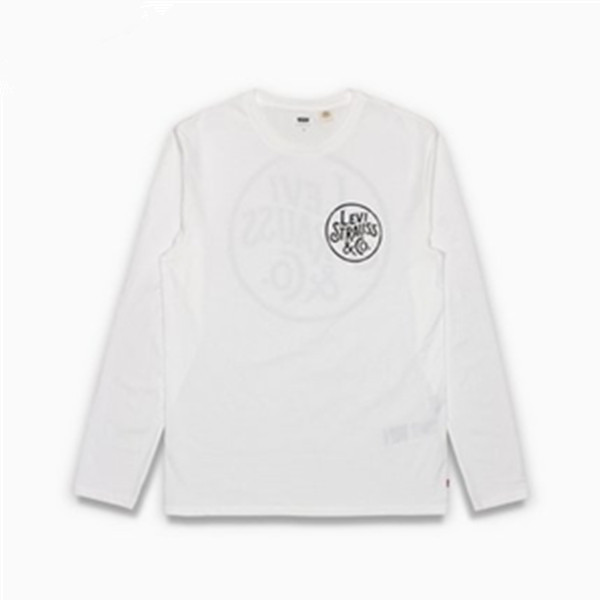 近期好价！李维斯男士Logo印花白色纯棉长袖T恤22538-0011