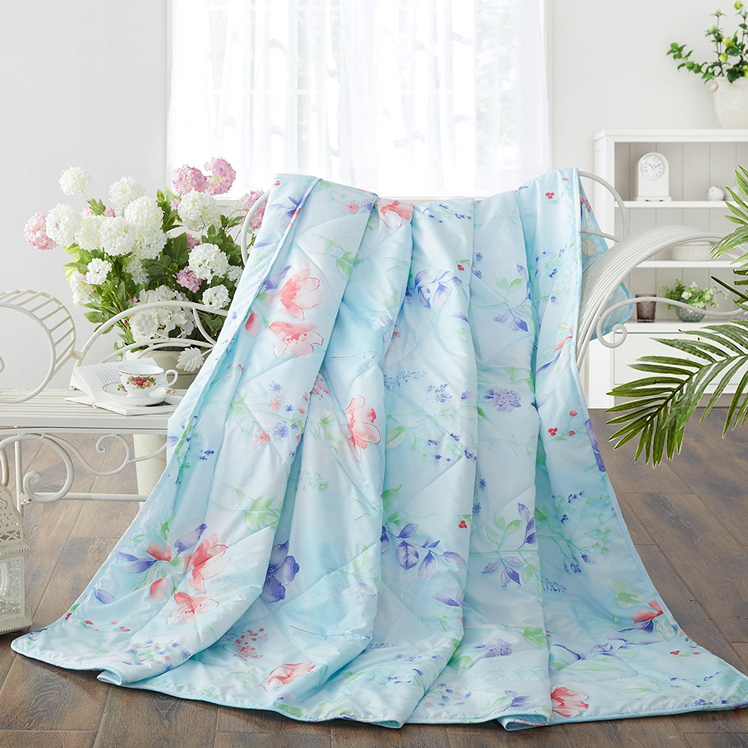 柔软亲肤！博洋家纺 纤维夏被 被芯 洛芙印花夏凉被