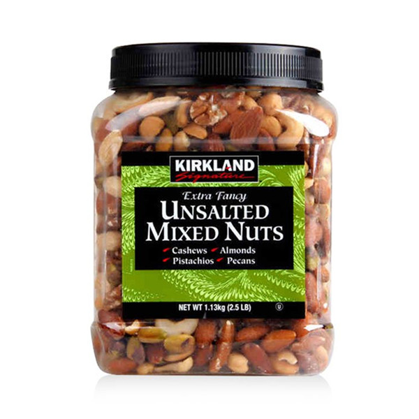 超级畅销！KIRKLAND SIGNATURE科克兰无调味综合坚果1.13千克