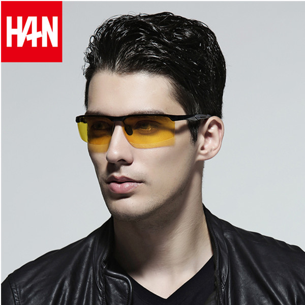 潮男必备！HAN 铝镁合金 运动夜视眼镜