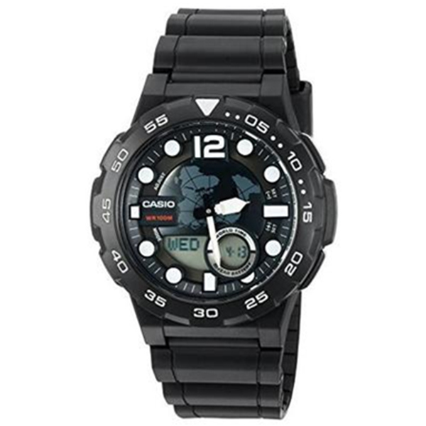 美观实用！Casio卡西欧3D Dial AEQ100W-1AV男表