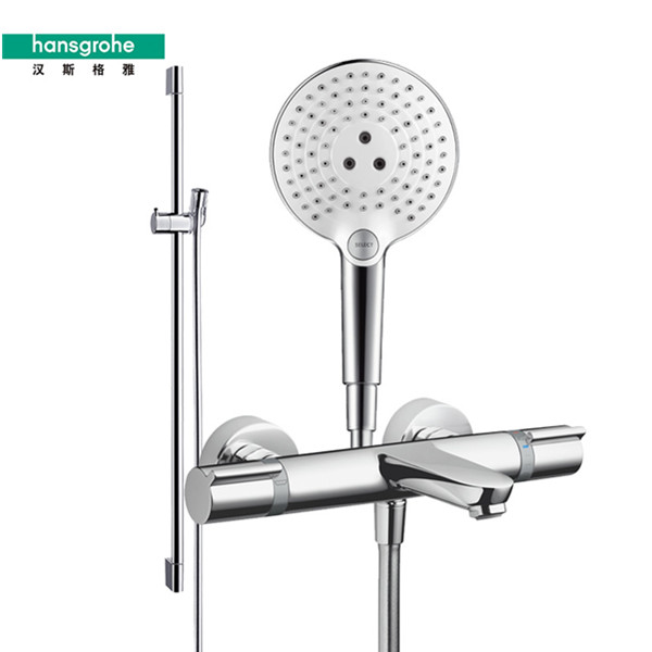 恒温控制！汉斯格雅 飞雨 3速节水型恒温浴缸龙头套餐