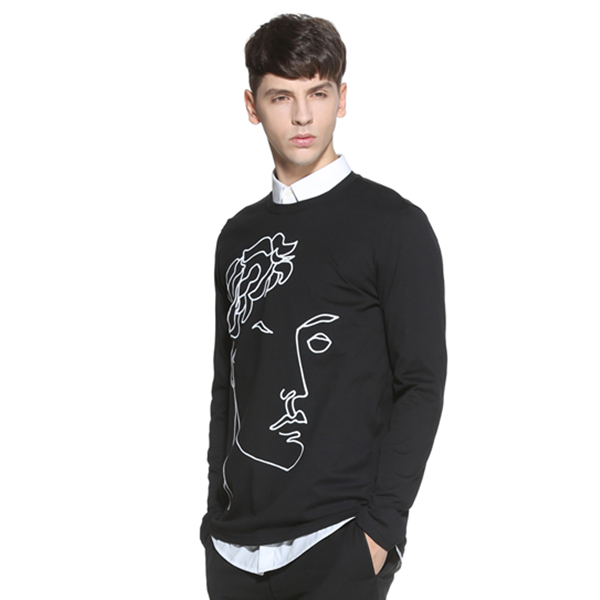 纯棉植绒！TRENDIANO男装长袖T恤3153021970