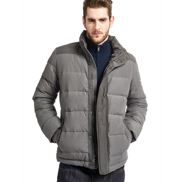 反季好价！Gap休闲风拼接立领夹克男士羽绒服外套353393-1