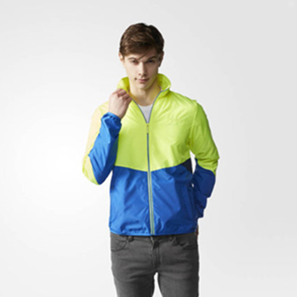 撞色搭配！阿迪达斯neo防风服亮黄荧光 AK1029