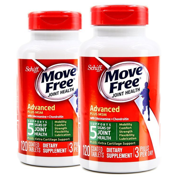 补充钙质！维骨力氨糖软骨素加MSM绿瓶加强版2*120粒