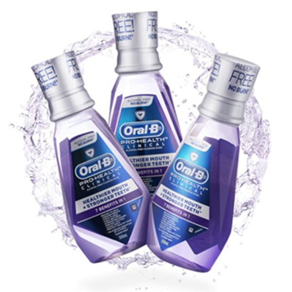 清新口气！欧乐B漱口水500毫升*3