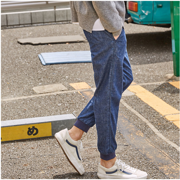 新品特惠！gxgjeans宽松束脚全棉牛仔裤