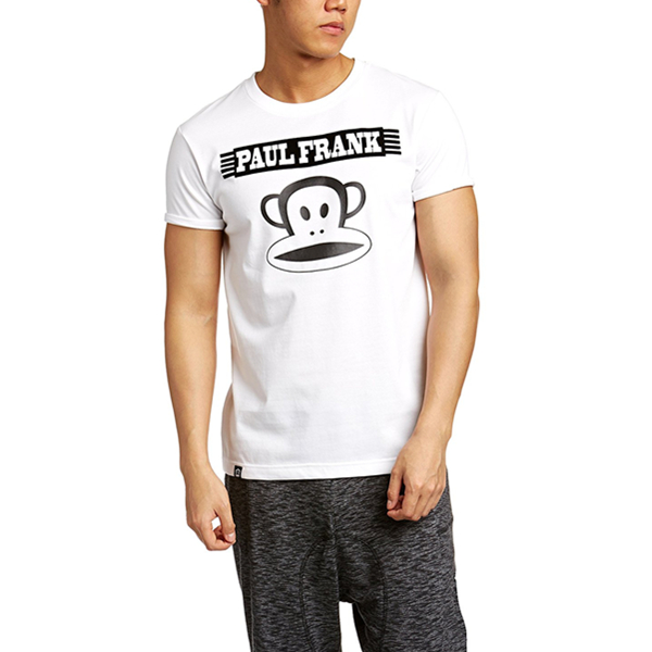 运动休闲！Paul Frank大嘴猴男式短袖针织衫PFATE162734M