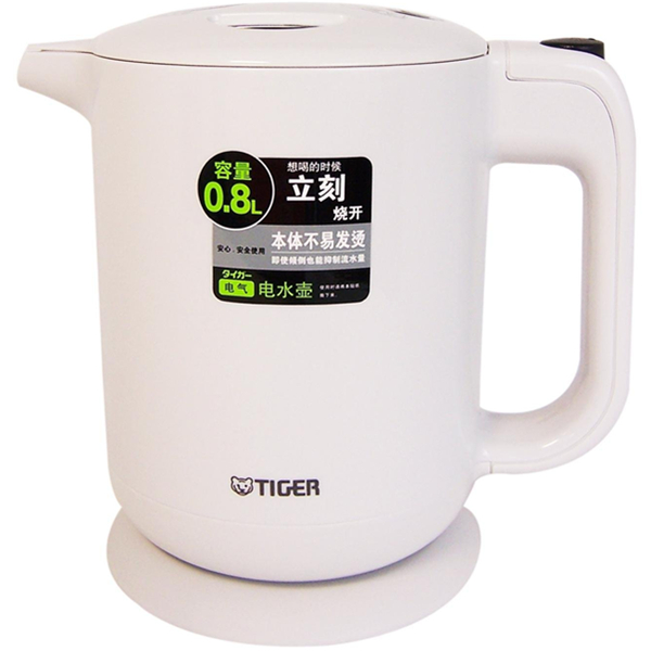 静音防倾倒！TIGER虎牌0.8L电水壶PFY-A08C