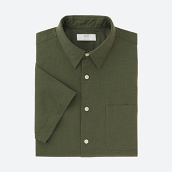 多色可选！优衣库男装麻棉衬衫(短袖)183598