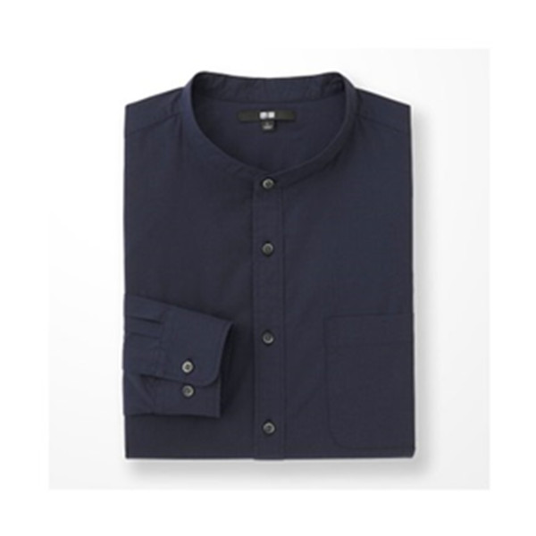 商务休闲！优衣库优质长绒棉立领衬衫(长袖)191594