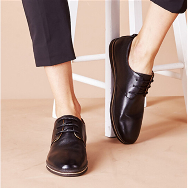 英伦时尚！奥康商务休闲鞋潮流系带休闲皮鞋